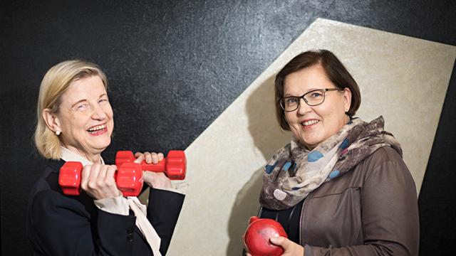 Vantaan apulaiskaupunginjohtaja Elina Lehto-Häggroth ja työsuojelukonsultti Anne Vuorio.